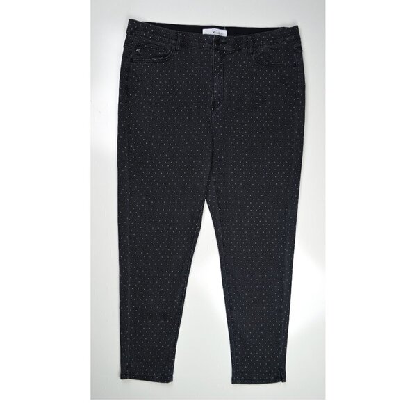 KanCan Avrielle High Rise Ankle Skinny Jeans Polka Dot 2X - Picture 1 of 6